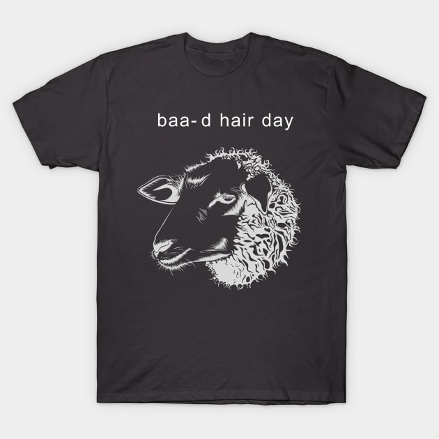 Baa-d Hair Day T-Shirt by Dancing Goat Designs